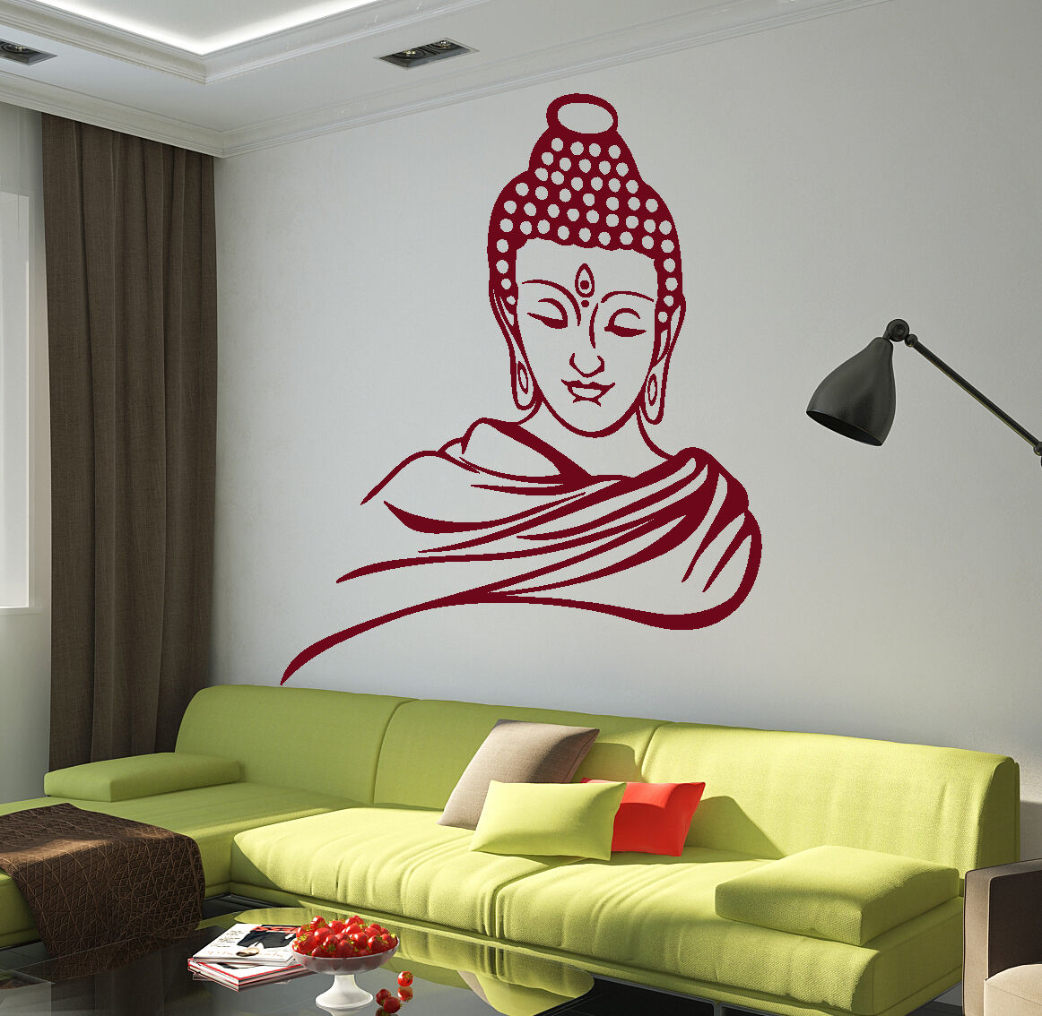 Wall Stickers Vinyl Decal Buddha Buddhism Enlightenment Nirvana Yoga (ig1401)