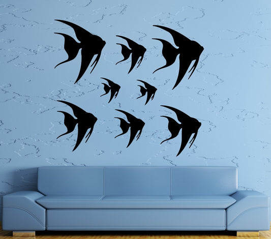 Wall Stickers Vinyl Decal Fish For Bathroom Ocean Marine Sea Decor Room (ig1581)