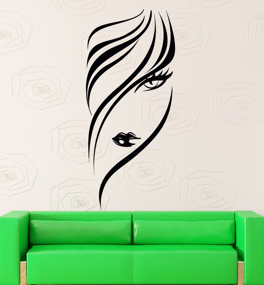 Wall Stickers Vinyl Decal Hot Sexy Girl Beauty Salon Hairstyle Barber (ig1708)