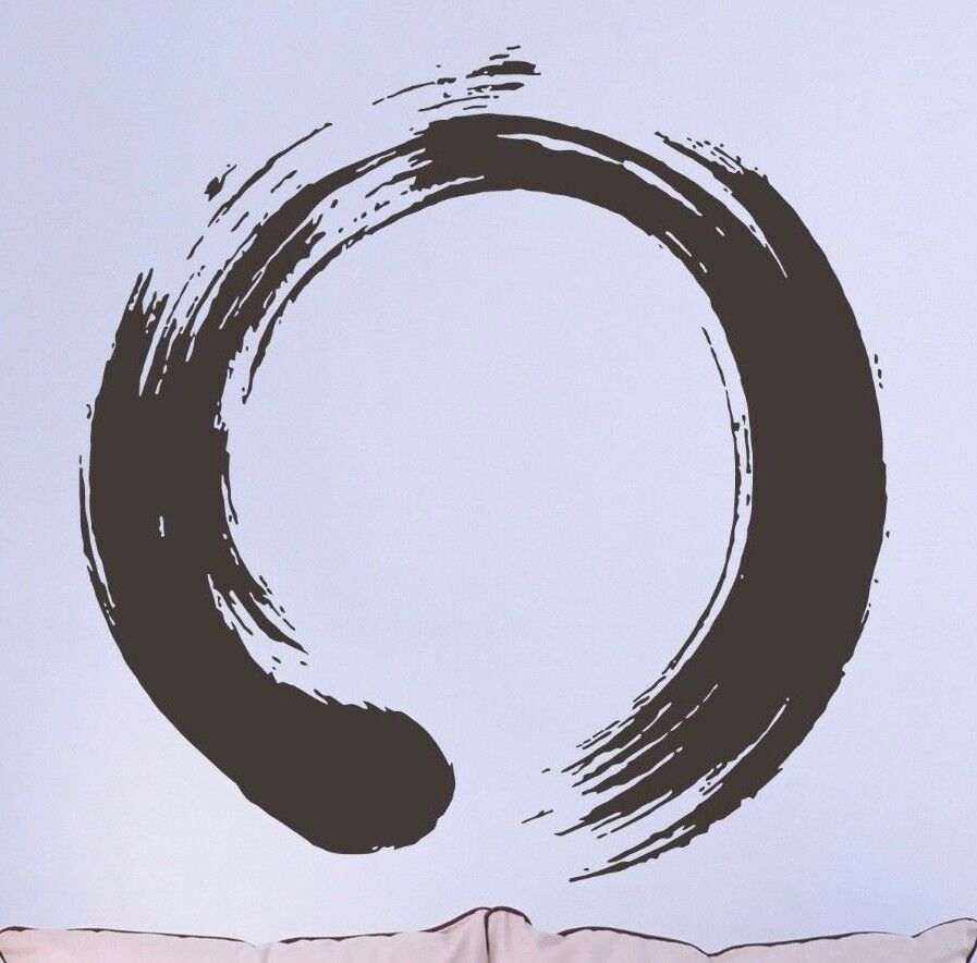 Vinyl Decal Wall Sticker Circle Enso Zen Calligraphy Meditation Nirvana (ig1713)