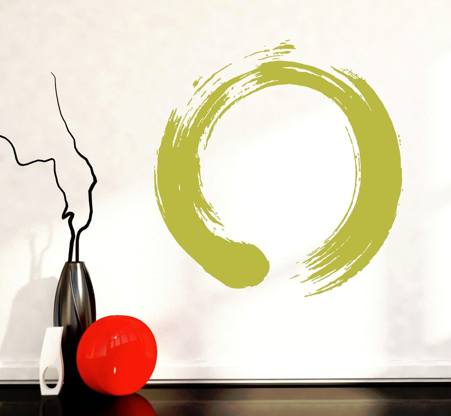 Vinyl Decal Wall Sticker Circle Enso Zen Calligraphy Meditation Nirvana (ig1713)