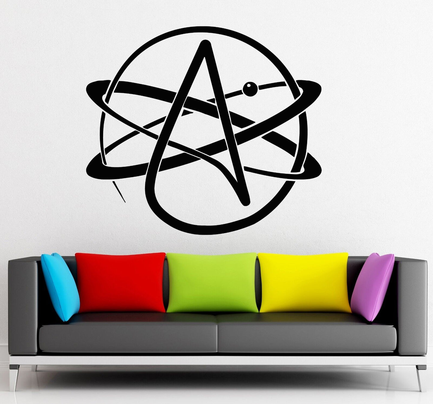 Wall Stickers Vinyl Decal Atheism Religion Science Atoms Chemistry (ig1714)