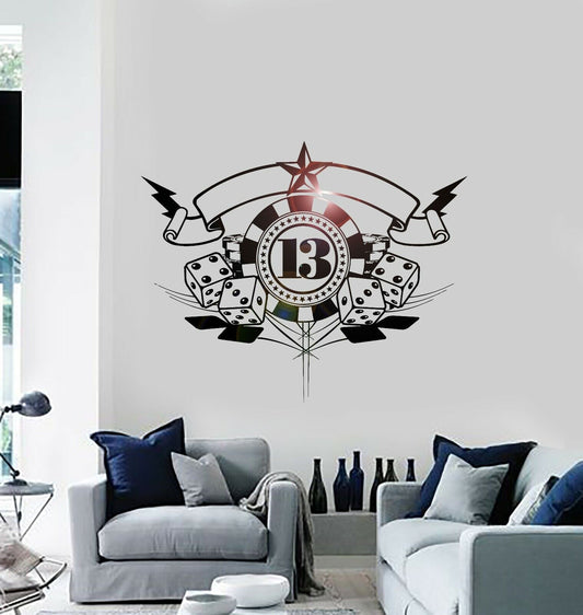 Wall Stickers Vinyl Decal Poker Cards Gambling Casino  (ig1741)