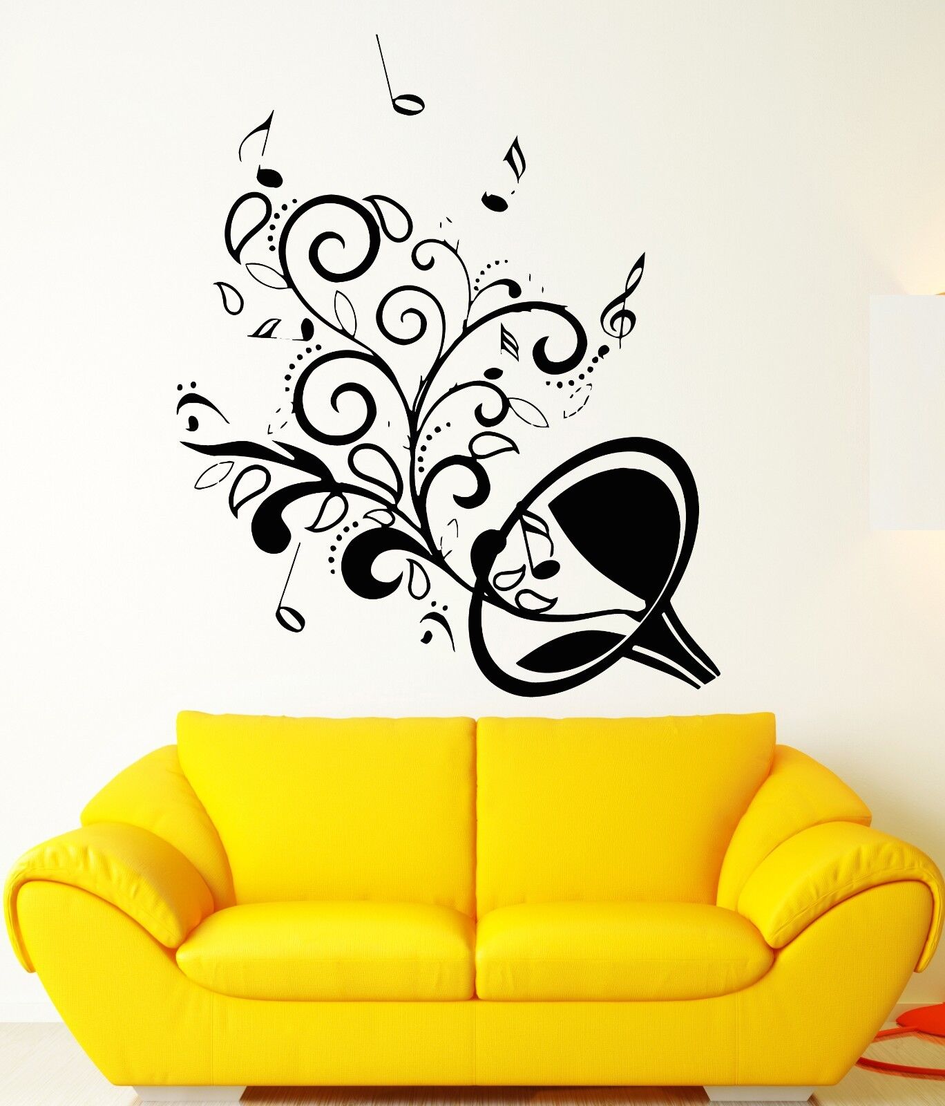 Wall Stickers Vinyl Decal Saxophone Music Notes Musical Instrument (ig1745)