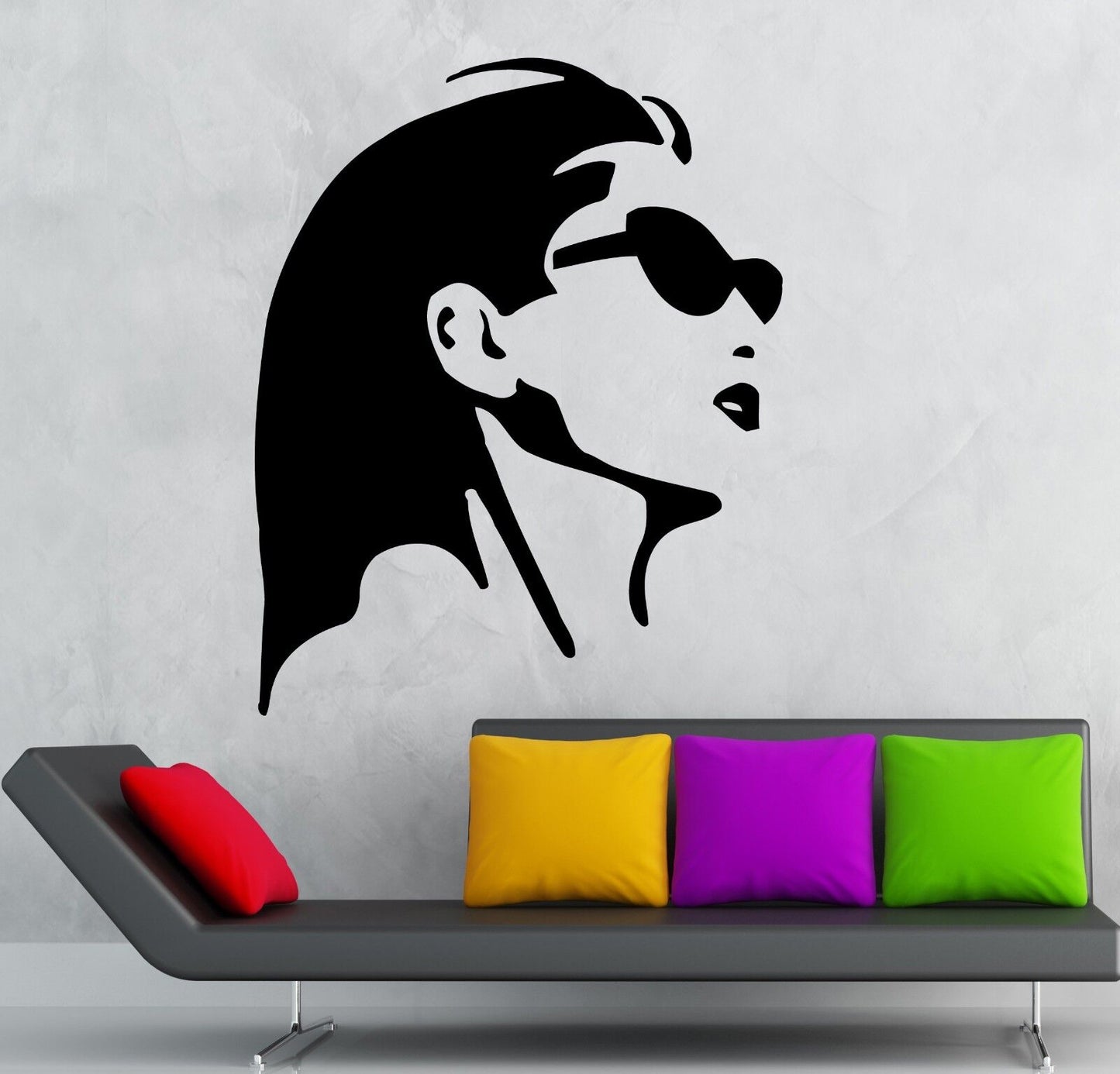 Wall Stickers Vinyl Decal Beautiful Girl Fashion Style Glasses (ig1751)