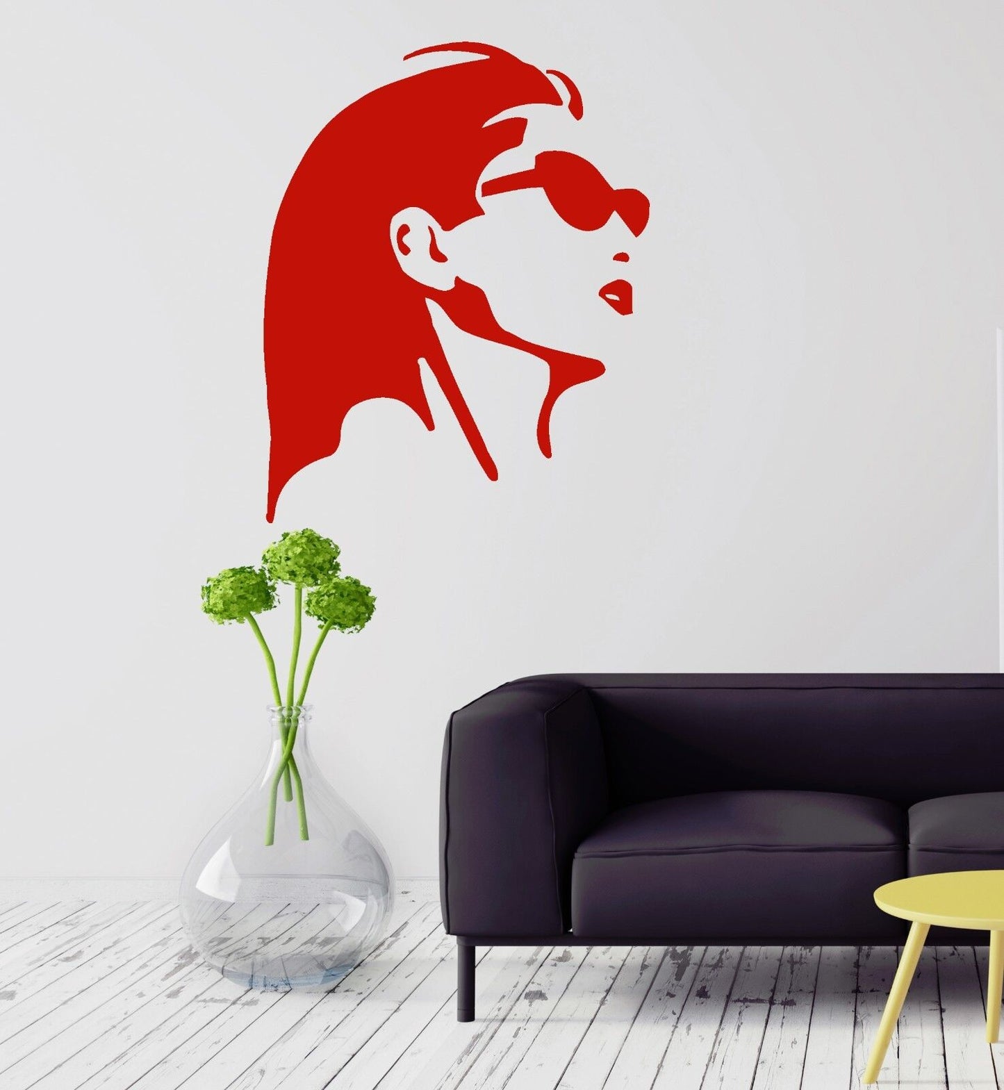 Wall Stickers Vinyl Decal Beautiful Girl Fashion Style Glasses (ig1751)