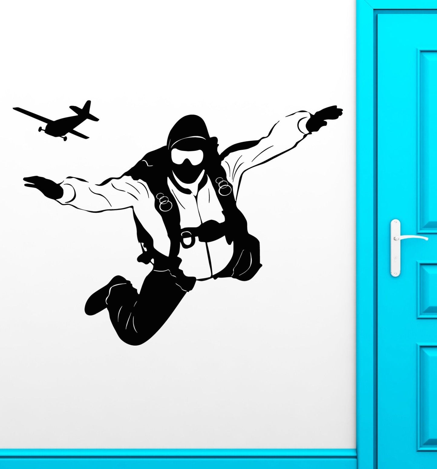 Wall Stickers Vinyl Decal Skydiving Extreme Sports Parachute Air (ig1757)