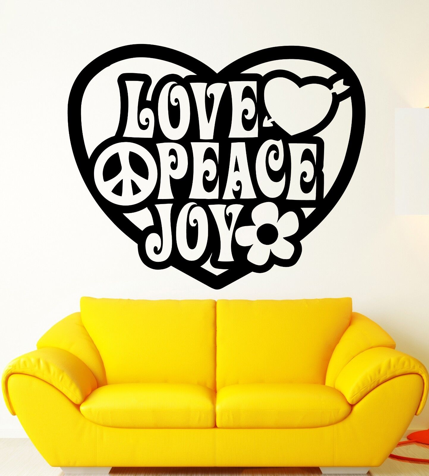 Wall Stickers Vinyl Decal Peace Love Joy Hippie Pacifism Good Decor (ig1768)