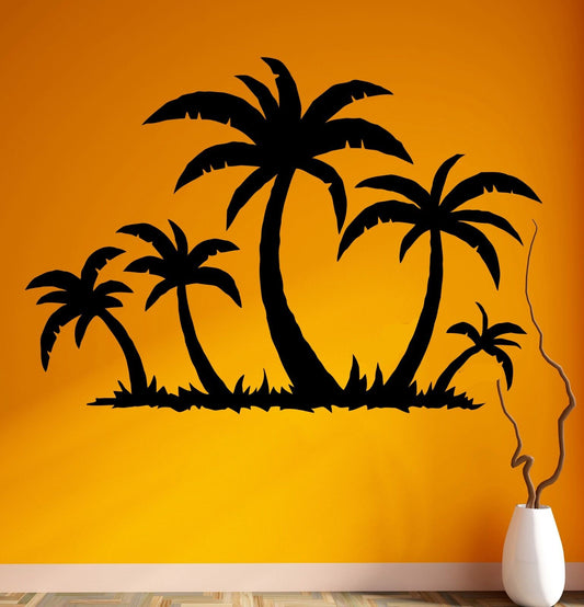 Wall Stickers Vinyl Decal Tropical Palm Tree Beach Relax Decor (ig1769)