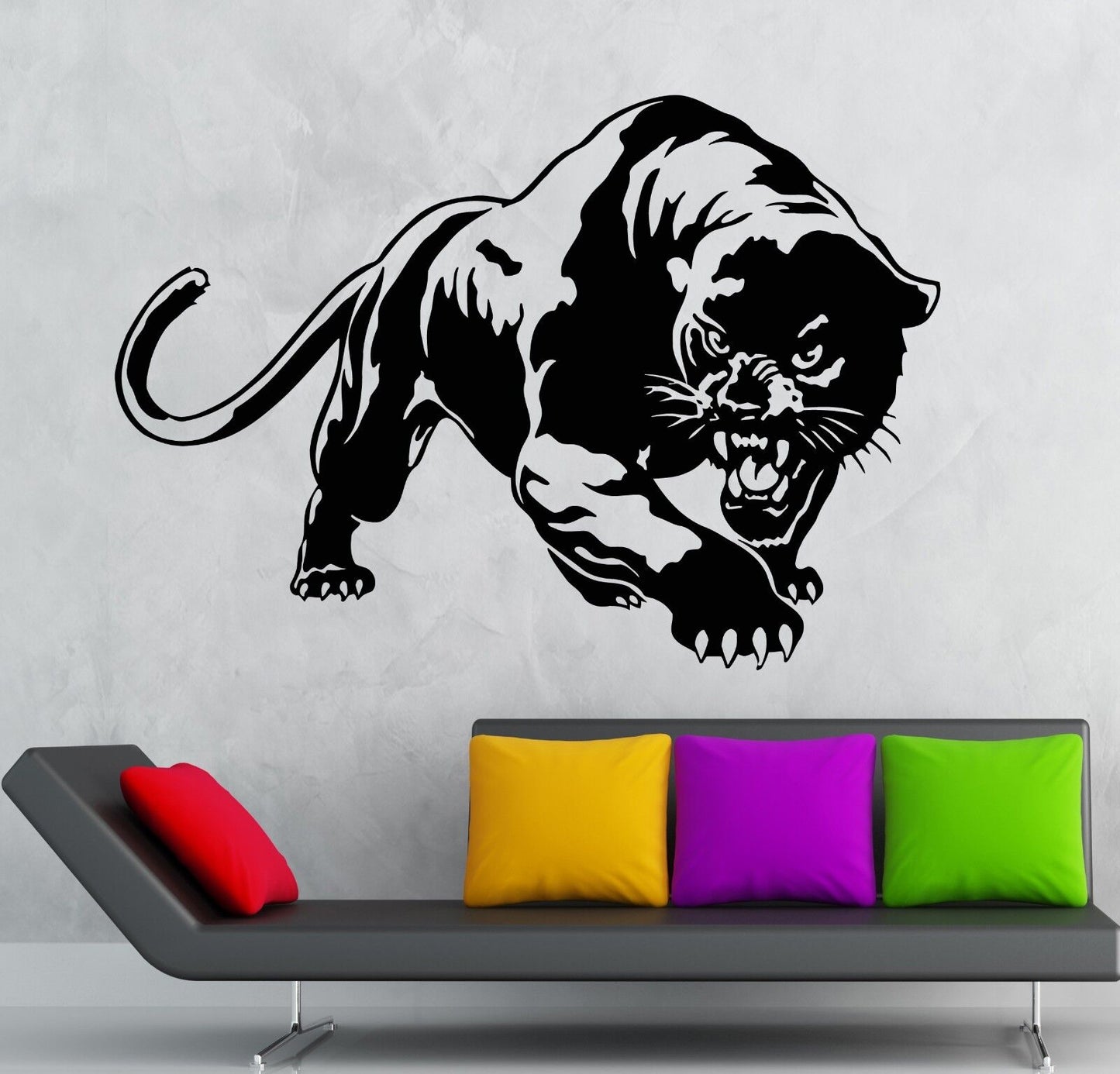 Wall Stickers Vinyl Decal Aggressive Predator Panther Animal Tribal (ig1780)