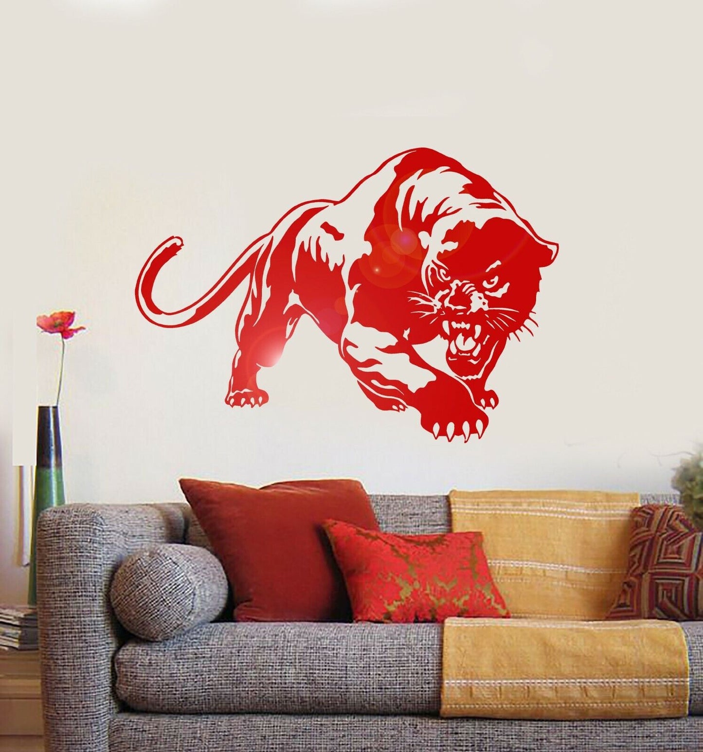 Wall Stickers Vinyl Decal Aggressive Predator Panther Animal Tribal (ig1780)