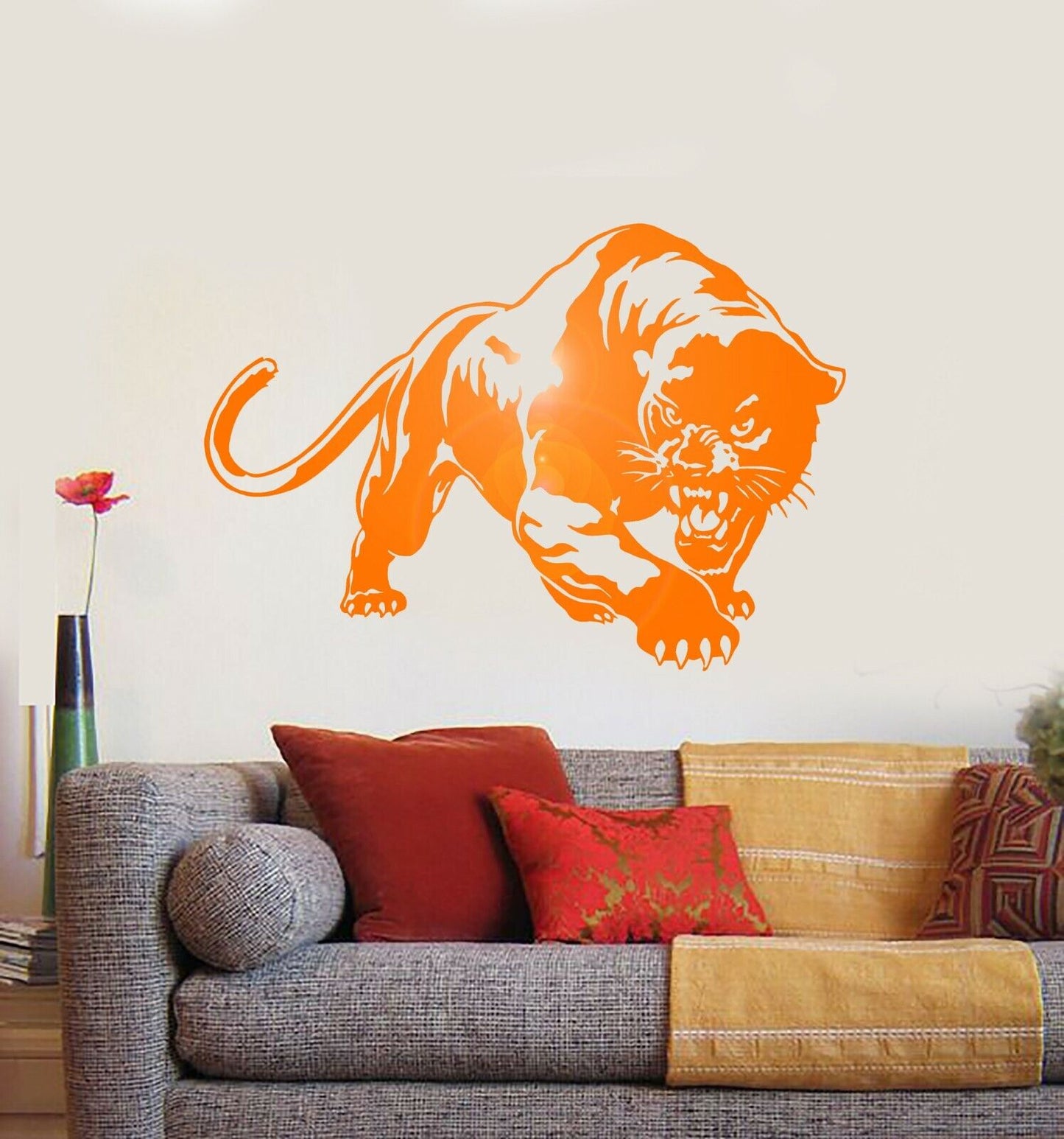 Wall Stickers Vinyl Decal Aggressive Predator Panther Animal Tribal (ig1780)