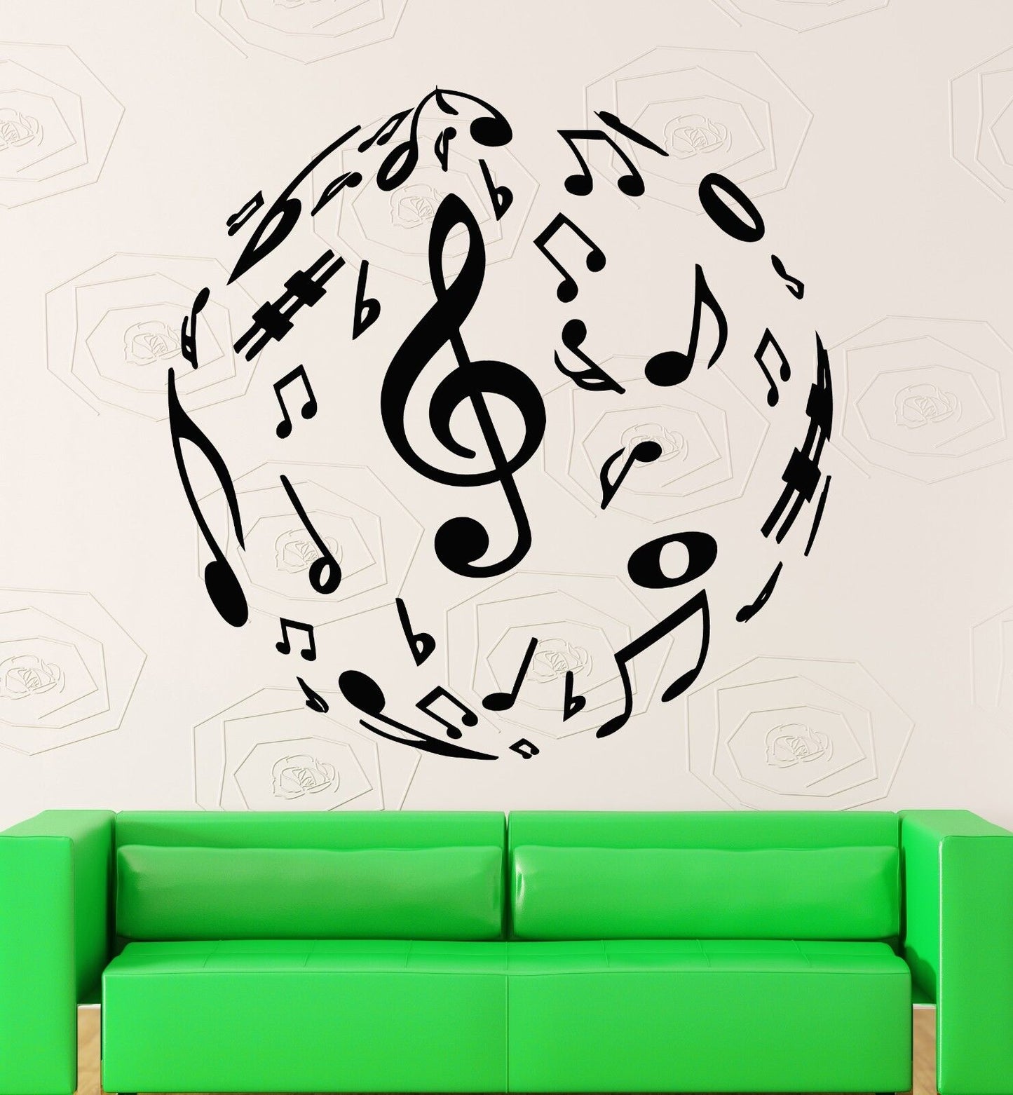 Wall Stickers Vinyl Decal Sheet Music Musician Sound Room Decor (ig1795)