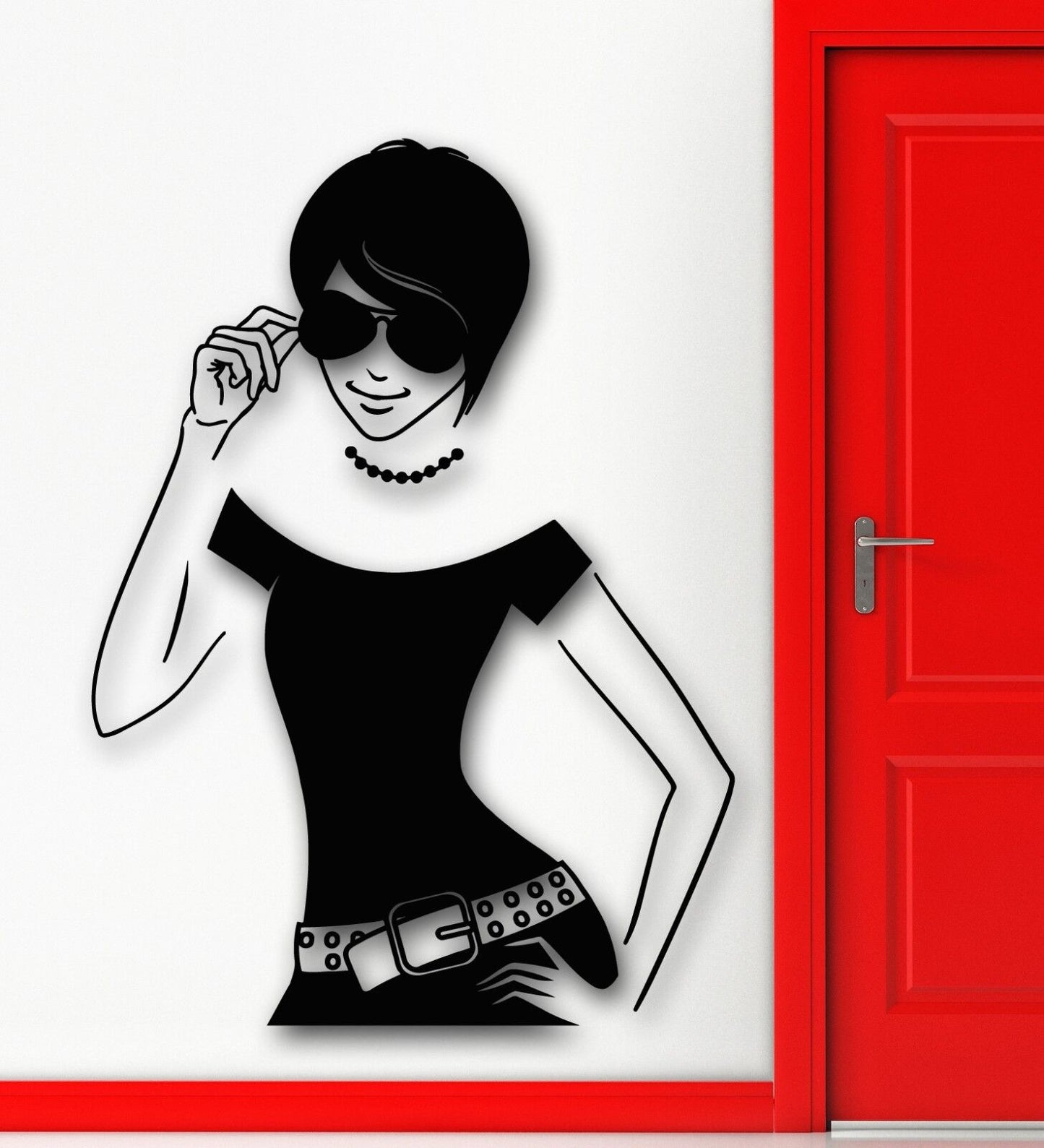 Wall Stickers Vinyl Decal Sexy Girl Glasses Fashion Style Glamour (ig1797)