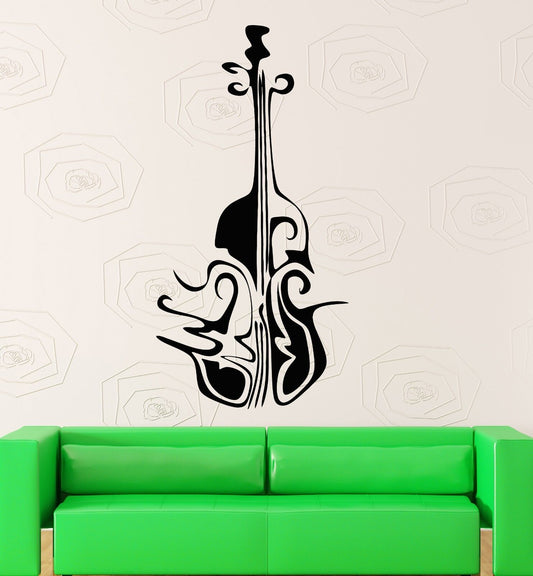 Autocollant mural en vinyle, décor abstrait, Instrument de musique, violon (ig1804)