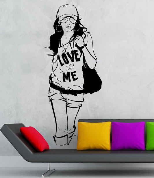 Wall Stickers Vinyl Decal Hot Sexy Teen Girl Fashion Style Cool Decor (ig1833)