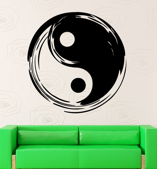 Wandaufkleber, Vinyl, Tai Chi, Yin und Yang, chinesisches Symbol des Taoismus (ig1850)