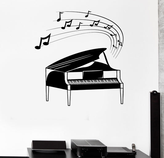 Wall Stickers Piano Classical Music Notes Art Mural Vinyl Decal (ig1922)