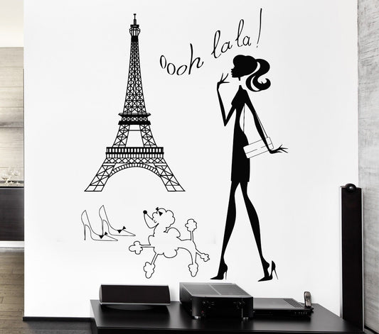 Wall Stickers Hot Sexy Woman Paris France Europe Art Mural Vinyl Decal (ig1944)