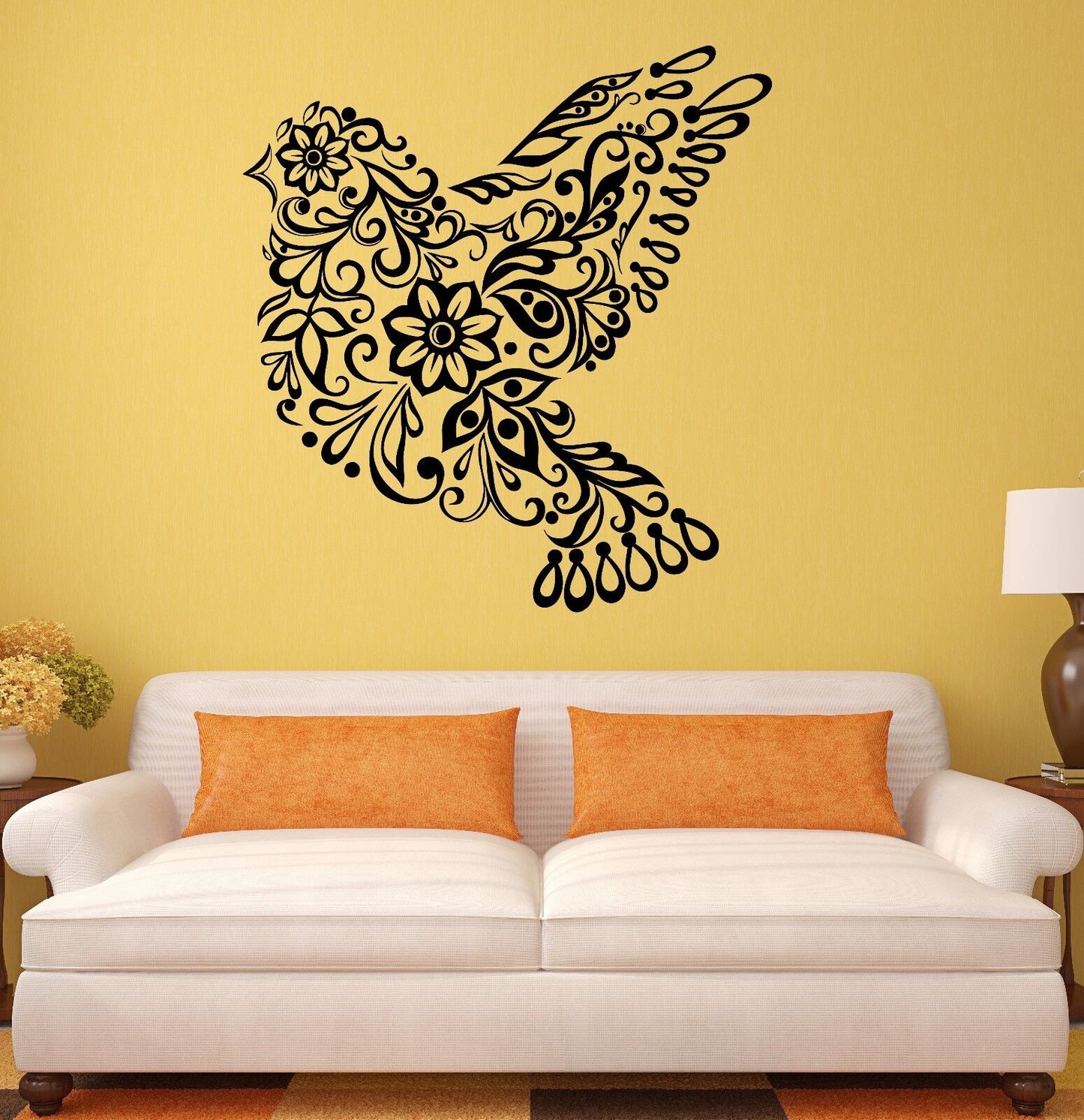 Wall Stickers Bird Pattern Beautiful Tribal Room Decor Vinyl Decal (ig1946)