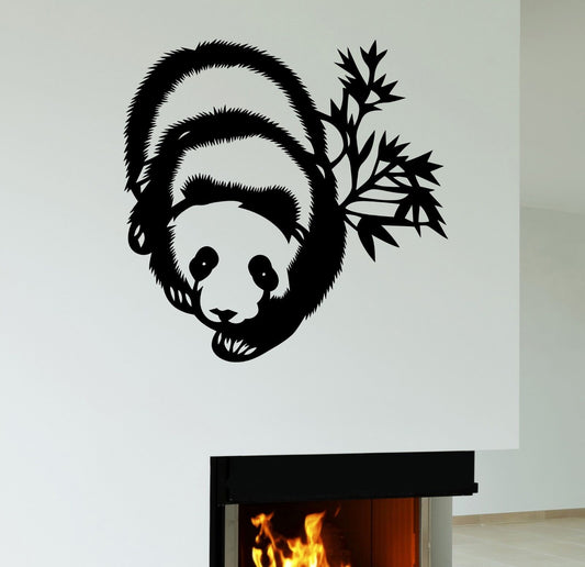 Wandaufkleber, Panda, Tier, Bär, Kinderzimmer, Kunst, Wandbild, Vinyl, (ig1954)