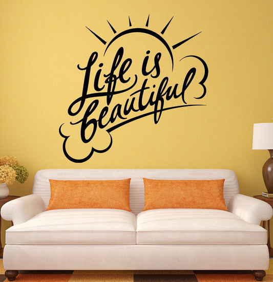 Wall Stickers Best Quotes Positive Life Happiness Art Mural Vinyl Decal (ig1973)