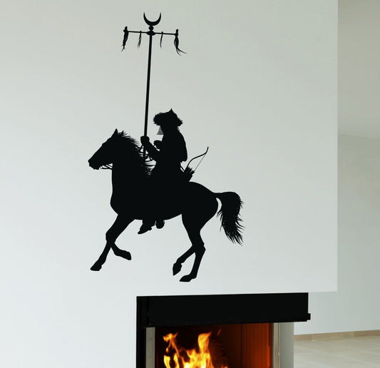 Wall Stickers Mongolian Warrior Rider Nomad Art Mural Vinyl Decal (ig1974)