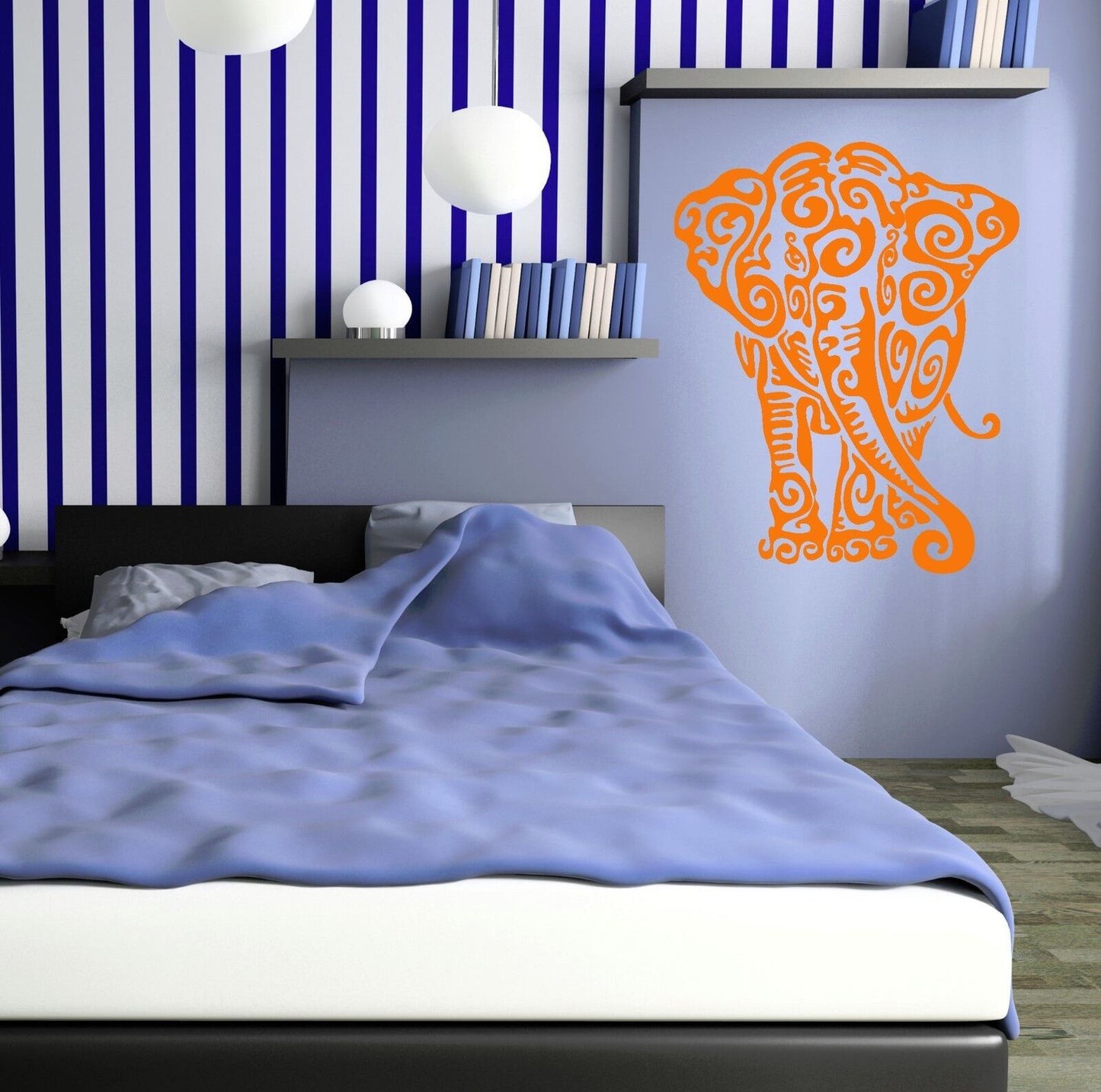 Wall Stickers Indian Elephant Animal Tribal Art Mural Vinyl Decal (ig1977)