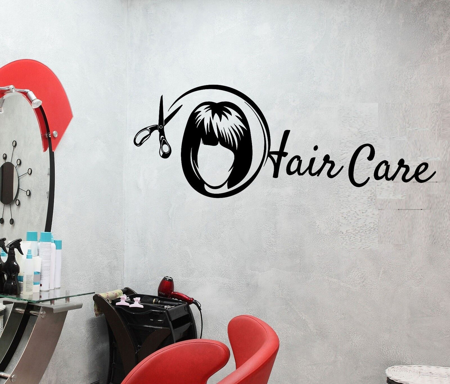 Wall Stickers Hair Care Beauty Salon Spa Barbershop Stylist Vinyl Decal (ig1981)