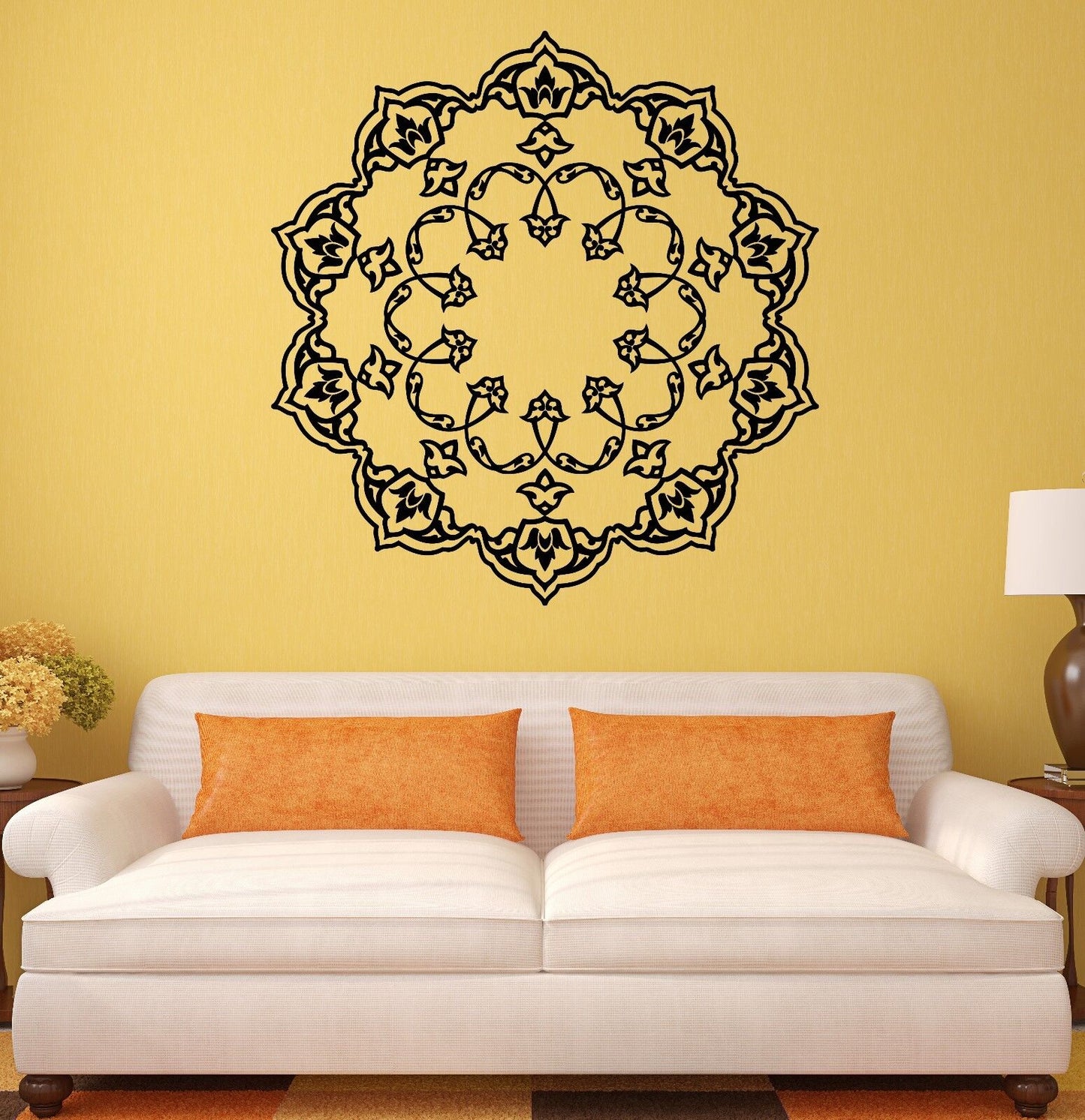 Wall Stickers Mandala Buddhism Mascot Amulet Art Mural Vinyl Decal (ig1991)