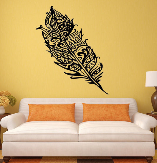 Wall Stickers Feather Bird Beautiful Room Art Mural Vinyl Decal (ig1993)