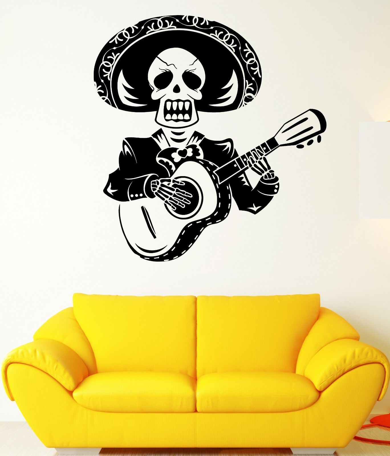 Wall Stickers Mariachi Singer Latin America Skull Art Mural Vinyl Decal (ig1994)