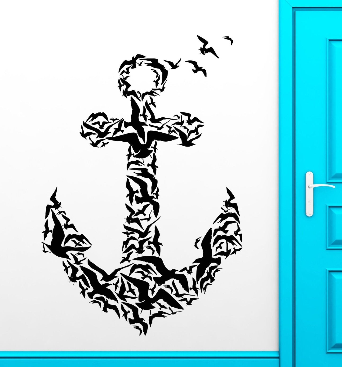 Wall Stickers Birds Sea Anchor Marine Sailor Art Mural Vinyl Decal (ig2000)