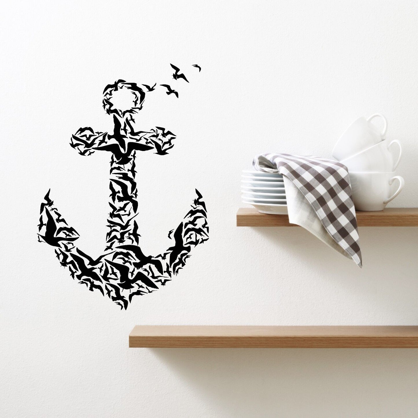 Wall Stickers Birds Sea Anchor Marine Sailor Art Mural Vinyl Decal (ig2000)