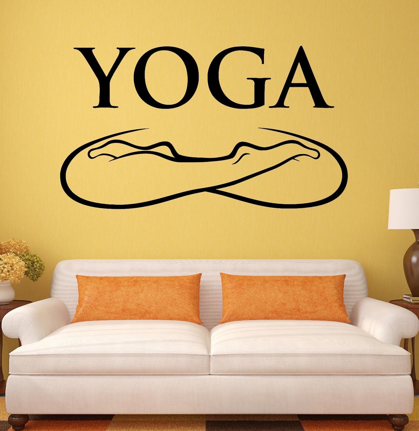 Wall Stickers Yoga Pose Lotus Meditation Asana Buddhism Art Vinyl Decal (ig2014)