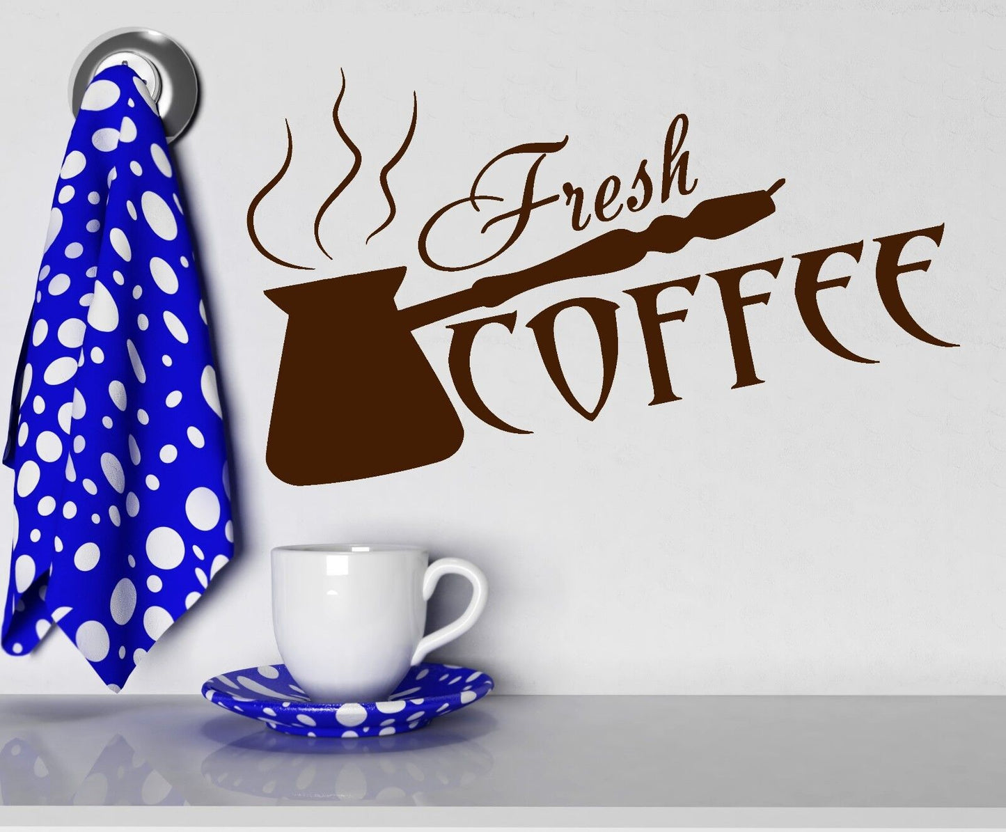 Wall Stickers Fresh Coffee Shop Time Cezve Kitchen Art Vinyl Decal (ig2019)