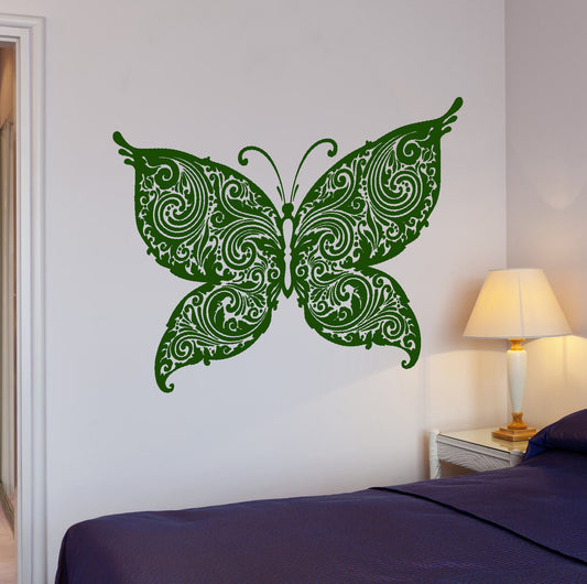 Wall Stickers Beautiful Butterfly Tribal Decor Living Room Vinyl Decal (ig2027)