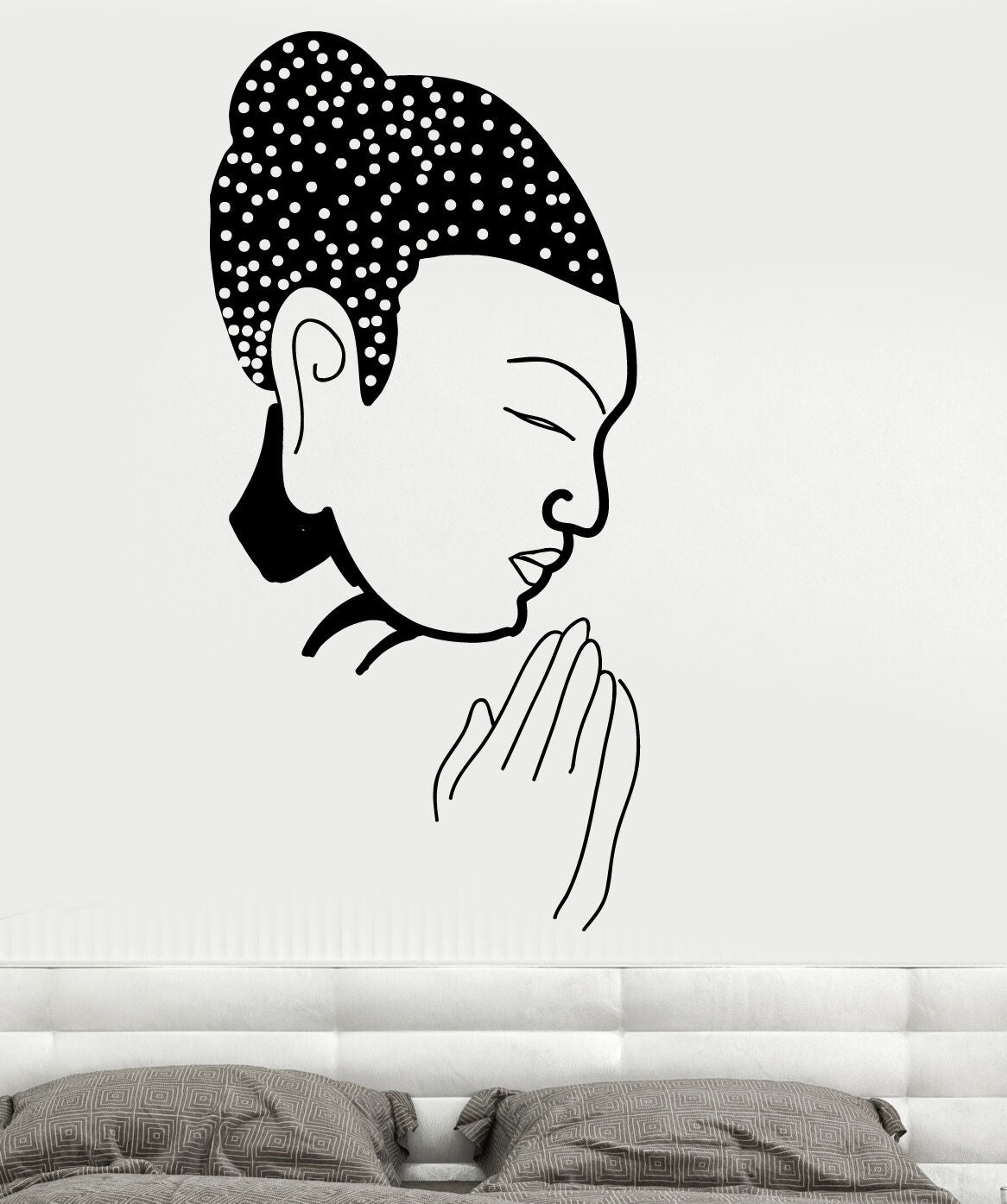 Wall Vinyl Sticker Decal Praying Buddha Meditation Om Yoga Studio Decor (z2907)