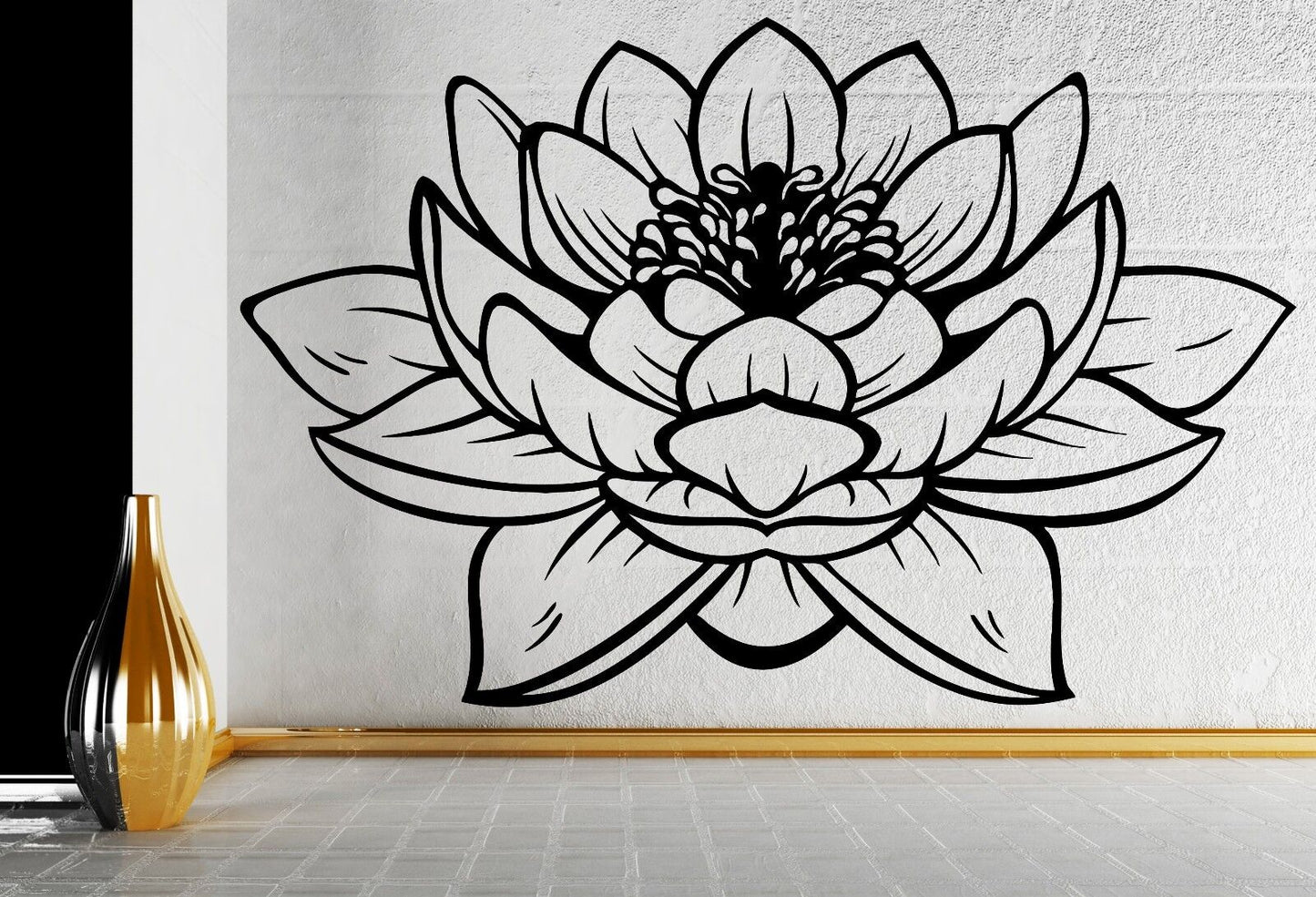 Lotus Flower Buddhia Yoga Studio Meditate Decor Wall Sticker Vinyl Decal (z2906)