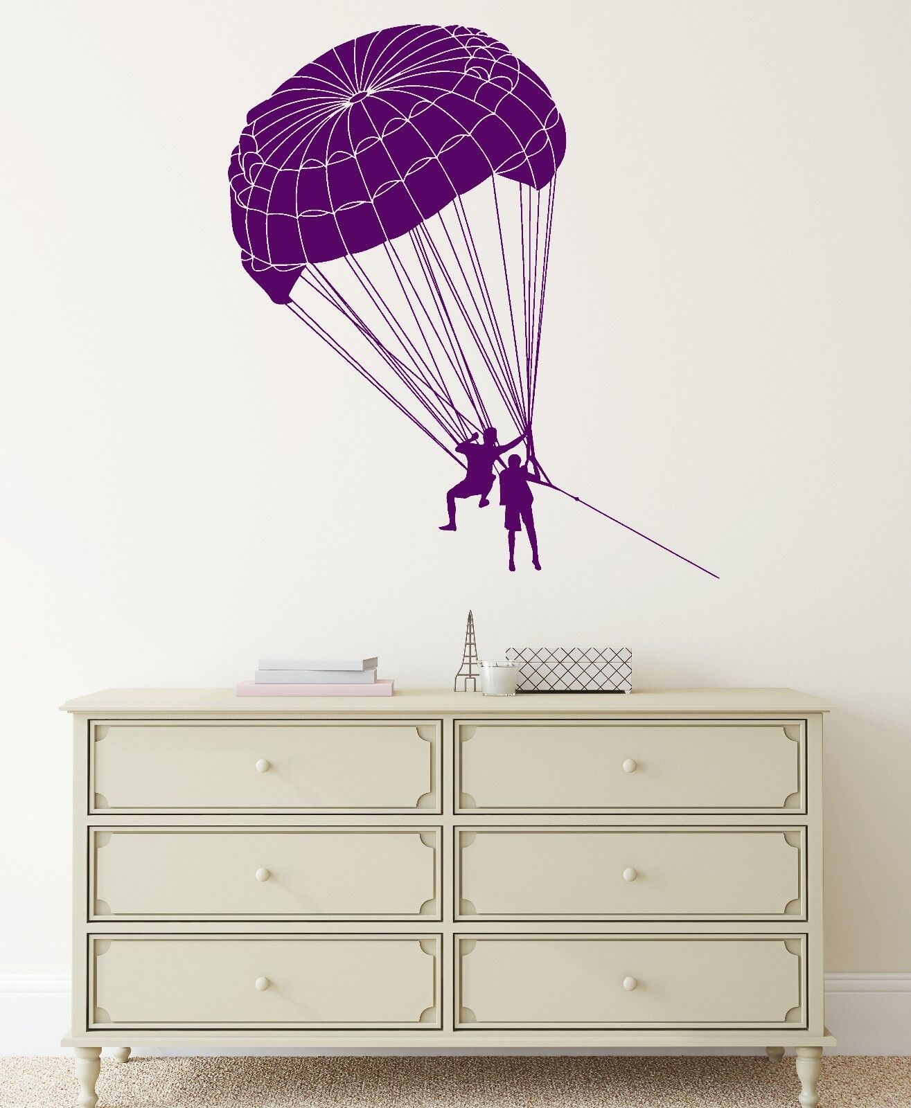 Wall Vinyl Sticker Extreme Sports Parachute Jumping Room House Decor (ig2031)