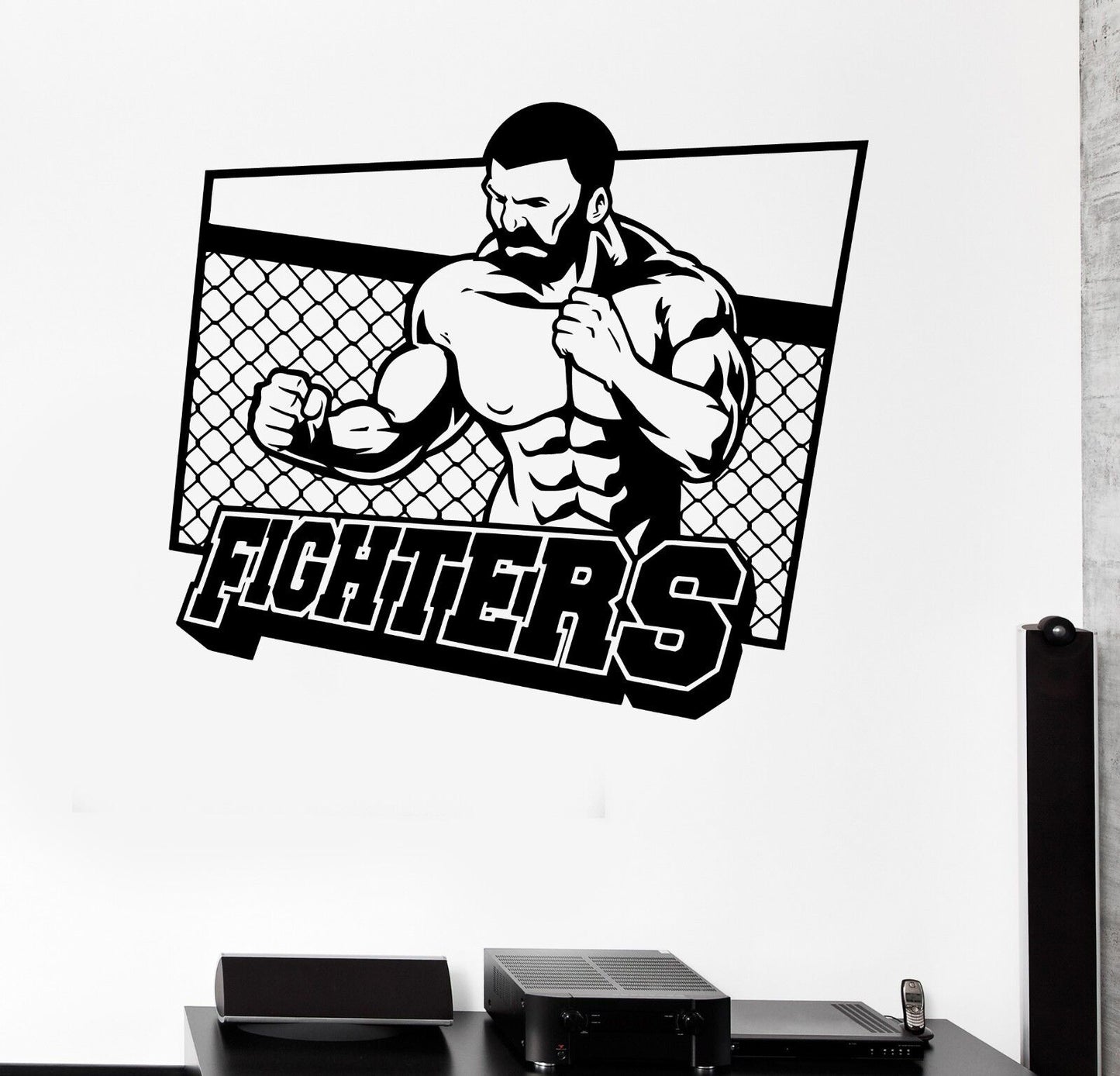 Wall Vinyl Sticker Martial Arts Fighter Sports Fan for Men Gym Decal (ig2032)