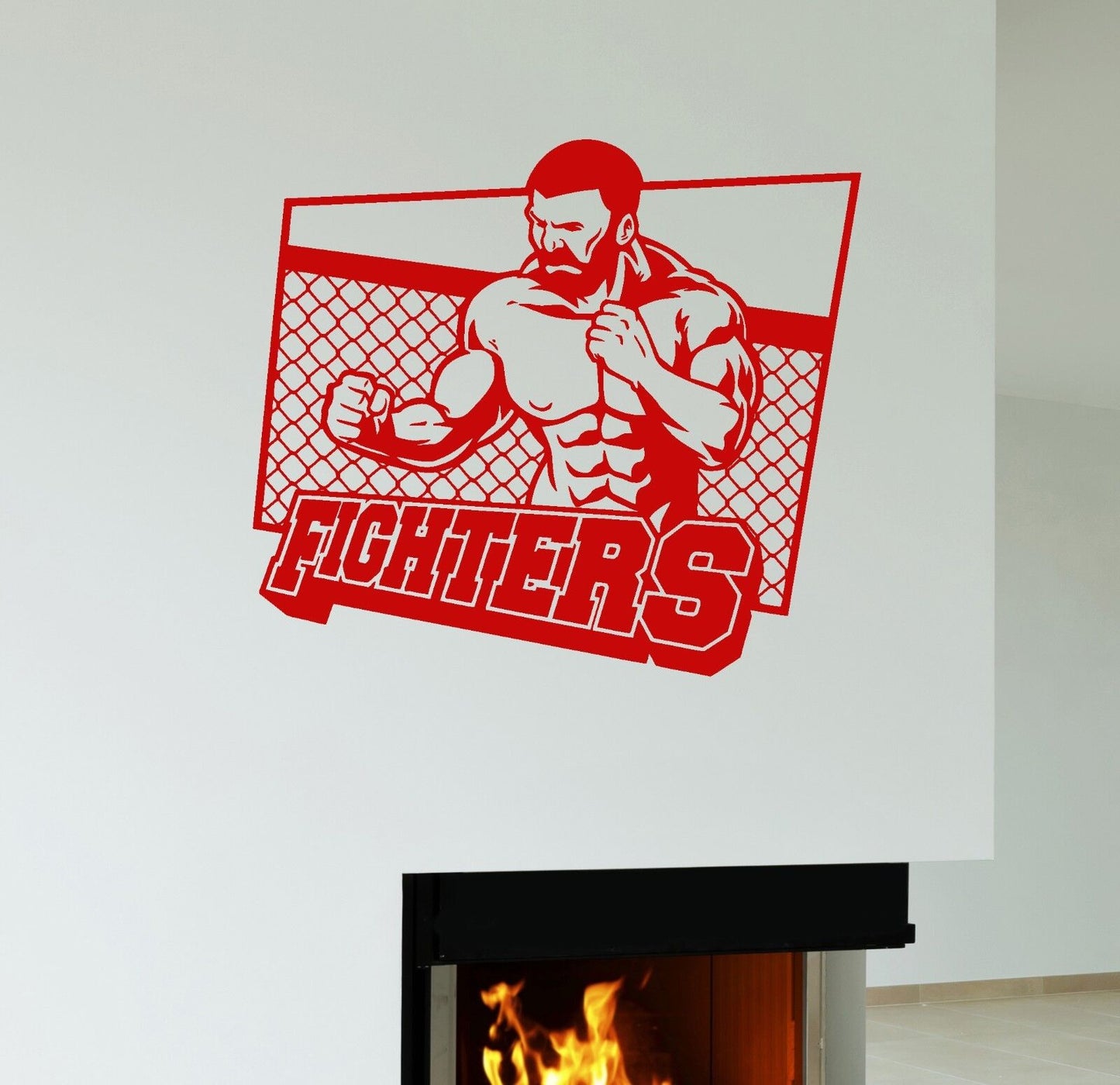 Wall Vinyl Sticker Martial Arts Fighter Sports Fan for Men Gym Decal (ig2032)