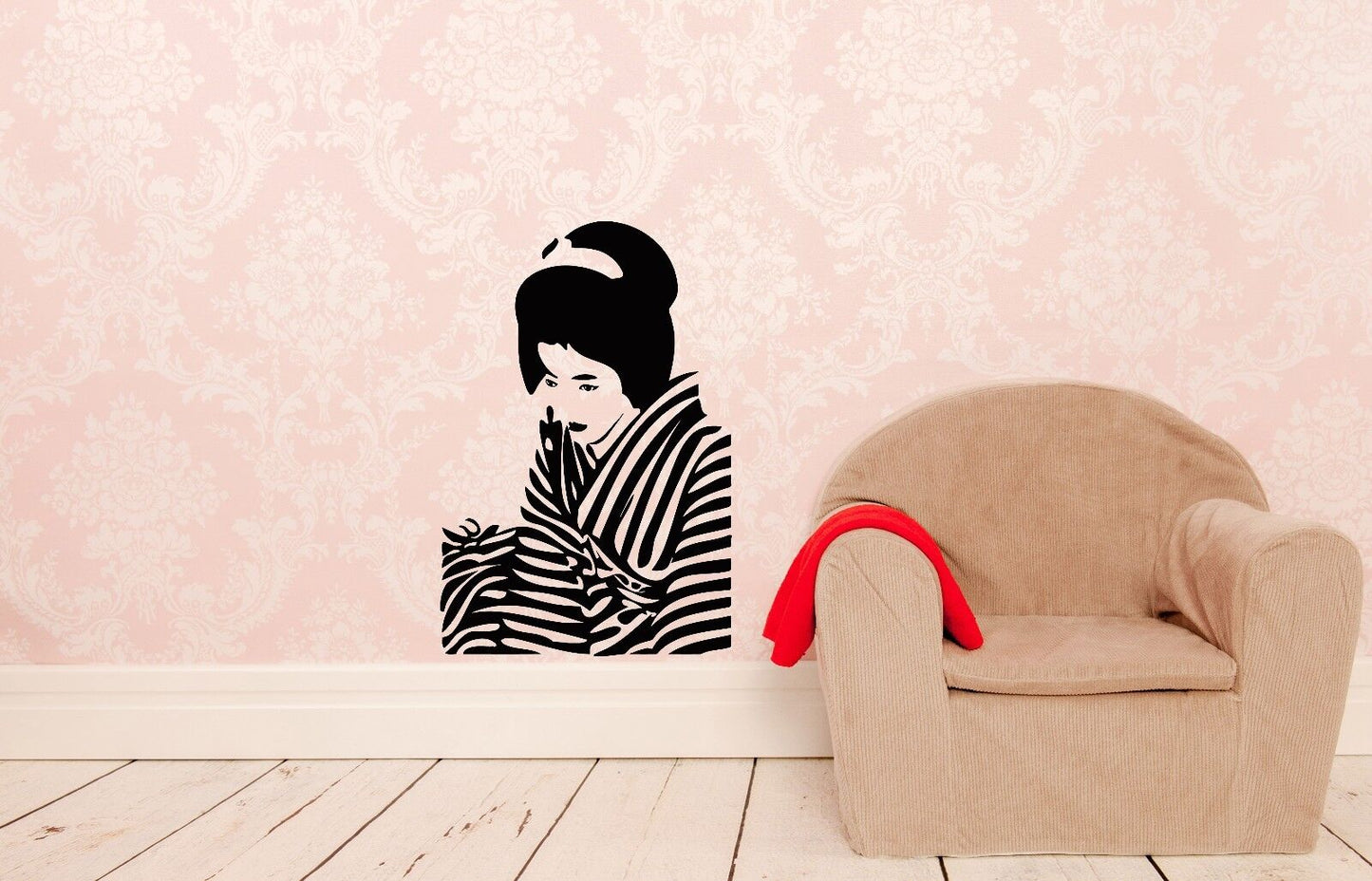 Wall Sticker Vinyl Decal Japanese Girl love And Beauty Geisha (n003)