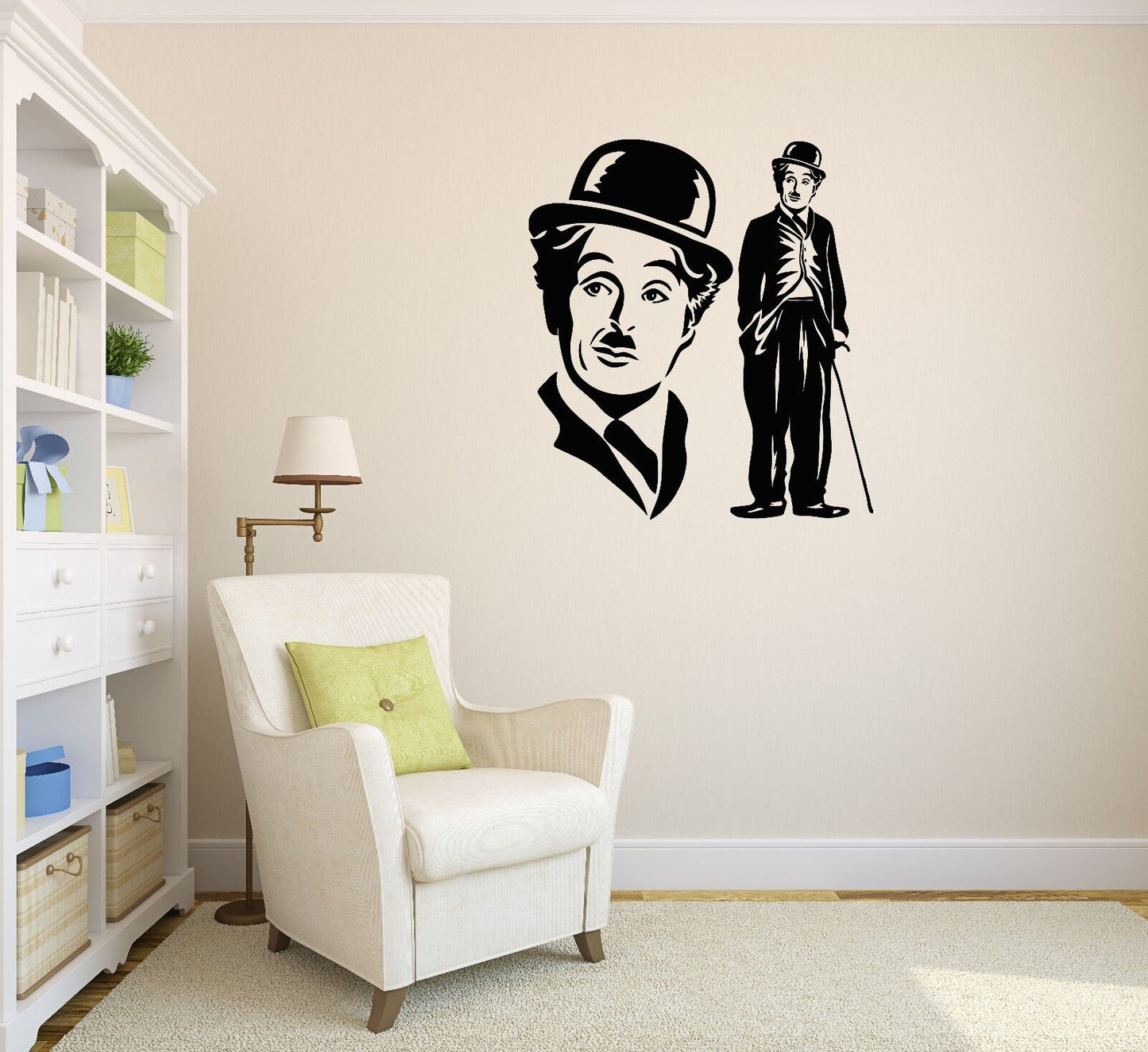 Wall Vinyl Sticker Decal Сomedian Charlie Chaplin Actor Hollywood (n009)