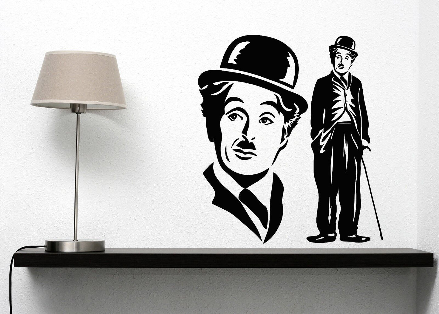 Autocollant mural en vinyle, comédien Charlie Chaplin, acteur Hollywood (n009)