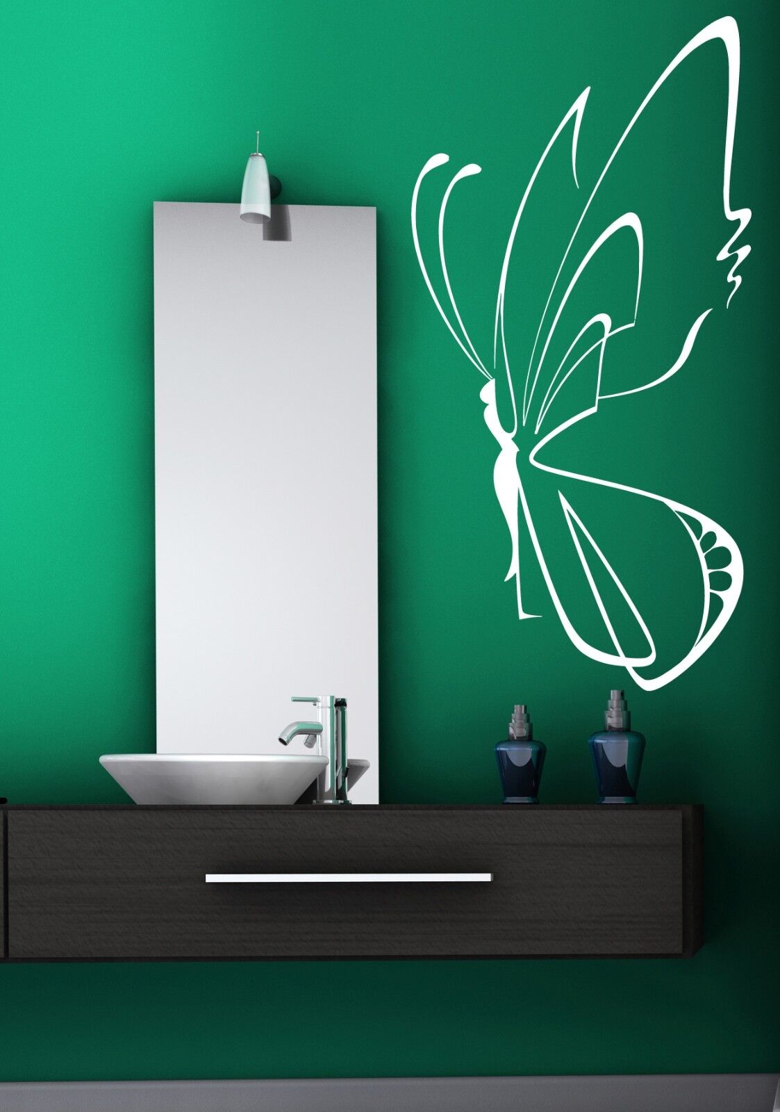 Wall Stickers Vinyl Beautiful ButterflyWings Magnificent Symbol Rebirth (n016)