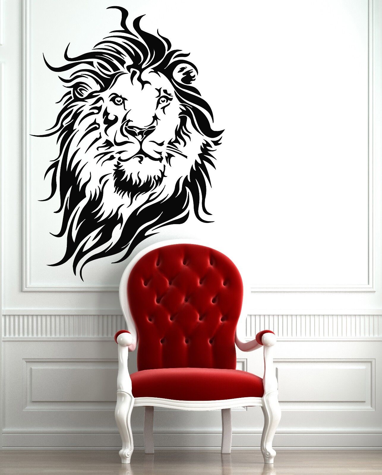 LION HEAD Tribal Jungle Decor Wall MURAL Vinyl Art Sticker (M085)