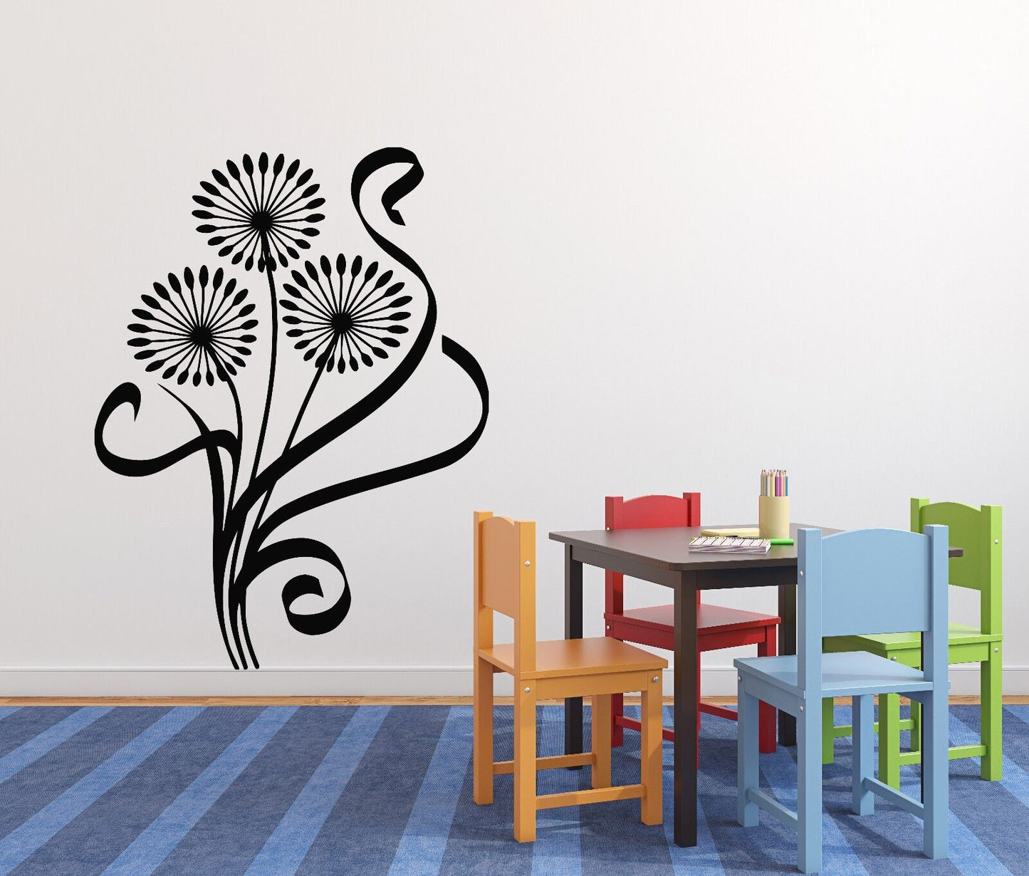 Wall Sticker Vinyl Decol  Dandelion Good Spirit of the Earth Spring (n021)