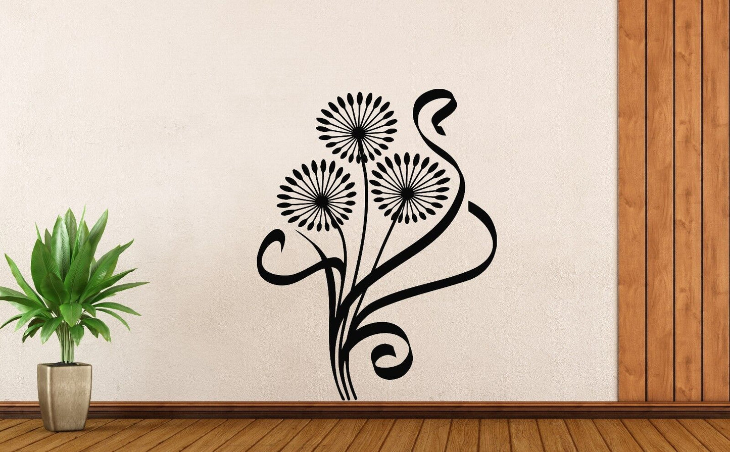 Wall Sticker Vinyl Decol  Dandelion Good Spirit of the Earth Spring (n021)