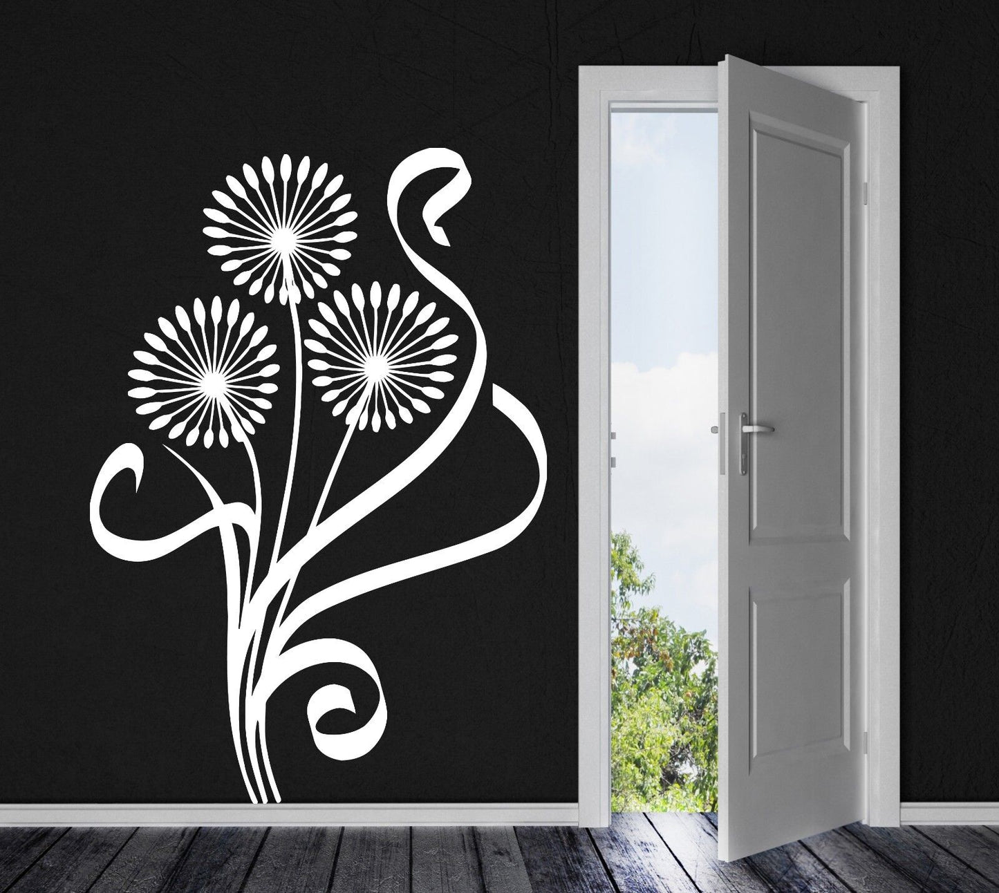 Wall Sticker Vinyl Decol  Dandelion Good Spirit of the Earth Spring (n021)